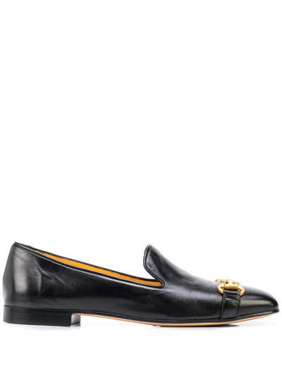 Madison.maison Square-toe Horsebit Loafers In Schwarz