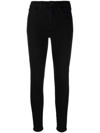 L Agence Monique Ultrahigh Waist Skinny Jeans In Schwarz