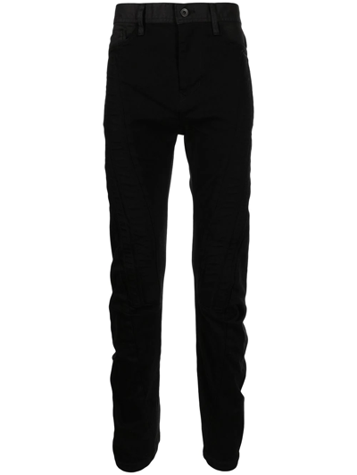 Julius Low-rise Straight-leg Trousers In Schwarz