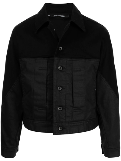 Julius Panelled Cropped Jacket In Schwarz