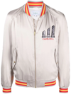 Casablanca Grey Grand Prix Souvenir Bomber Jacket In Grau