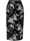 ANTONIO MARRAS FLORAL-EMBROIDERED PENCIL SKIRT