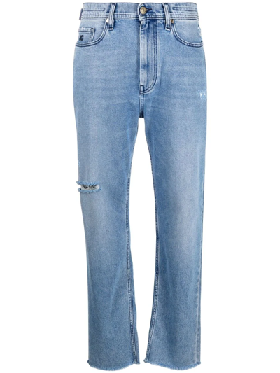 Jacob Cohen High-rise Boyfriend Fit Jeans In Blau
