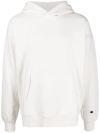 Champion Power Blend Fleece Pullover Hoodie In Weiss
