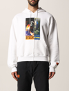 Heron Preston Cotton Jumper With Graphic Print In White