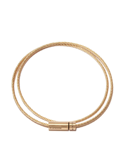 Le Gramme Le Câble Double Bracelet In Gold