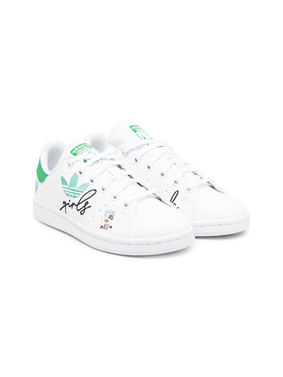 Adidas Originals Kids' Stan Smith J Low-top Trainers In White