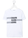 Calvin Klein Logo-print Short-sleeved T-shirt In White