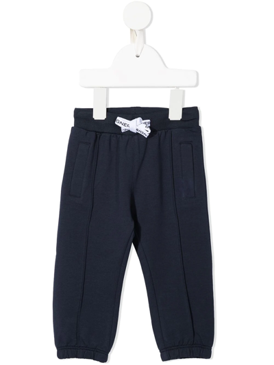 Aigner Babies' Logo-print Drawstring Trousers In Blue