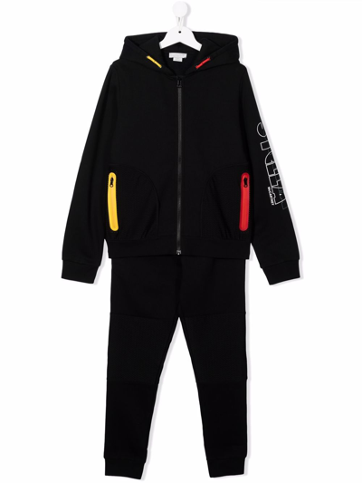 Stella Mccartney Kids' Logo-print Detail Tracksuit Set In Black