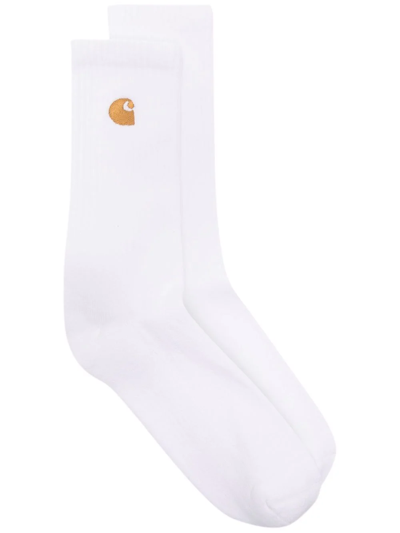 Carhartt Embroidered Logo Socks In White