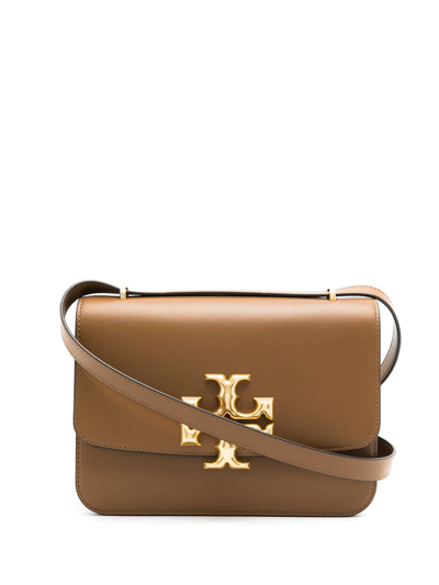 Tory Burch Eleanor Leather Shoulder Bag In Brown