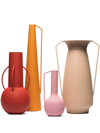 Pols Potten Orange, Pink And Red Roman Sunset Vase Set In Red