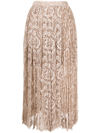 ERMANNO SCERVINO FLORAL-LACE PLEATED SKIRTS