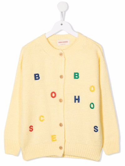 Bobo Choses Kids' Embroidered Logo Sweatshirt In Yellow