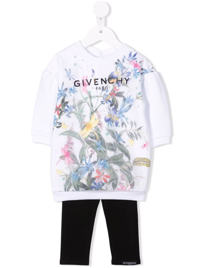 Givenchy Babies' 花卉印花运动套装 In White