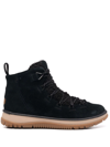 Ugg Lakesider Heritage Suede Boots In Black Suede