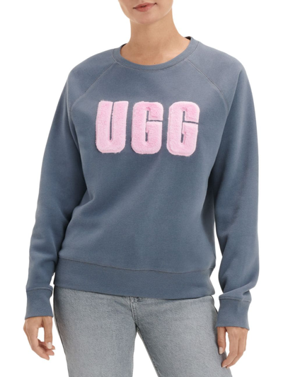 Ugg Madeline Fuzzy Logo Sweatshirt In Cyclone Lavender