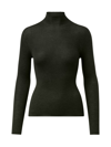 Akris Ribbed Cashmere And Mulberry Silk-blend Turtleneck Sweater In Dark Slate