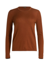 Loro Piana Cashmere Long-sleeve Pullover In Burnt Maple