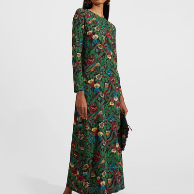 La Doublej Long Sleeve Swing Dress In Night Garden