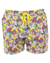 GCDS GCDS MAN SWIM TRUNKS YELLOW SIZE S POLYESTER,47289635VJ 6