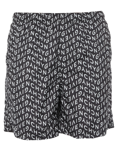Givenchy Logo Pattern Swimming Shorts In Black