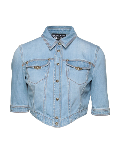 Versace Jeans Couture Denim Outerwear In Blue