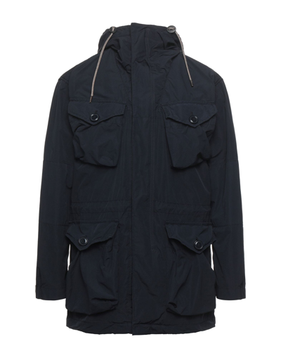 Aspesi Overcoats In Dark Blue