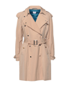 Merci .., Woman Overcoat & Trench Coat Beige Size 6 Polyester, Cotton In Beige