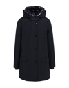 Woolrich Woman Down Jacket Midnight Blue Size L Cotton, Polyamide