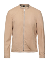 Vintage De Luxe Man Jacket Beige Size 40 Soft Leather