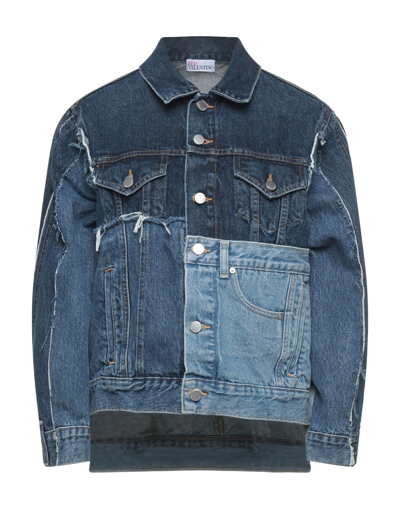 Red Valentino Denim Outerwear In Blue