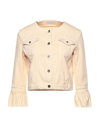 Kaos Jeans Denim Outerwear In Beige