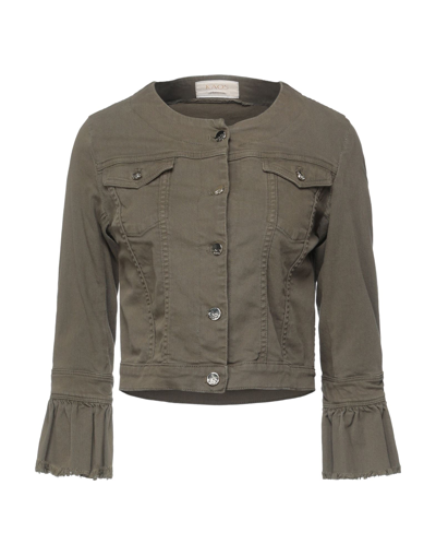 Kaos Jeans Denim Outerwear In Military Green