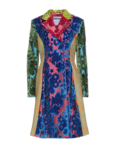 Moschino Coats In Bright Blue