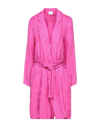 Merci .., Woman Overcoat & Trench Coat Fuchsia Size Xs Viscose In Pink