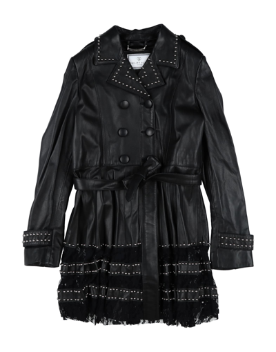 Philipp Plein Kids' Overcoats In Black