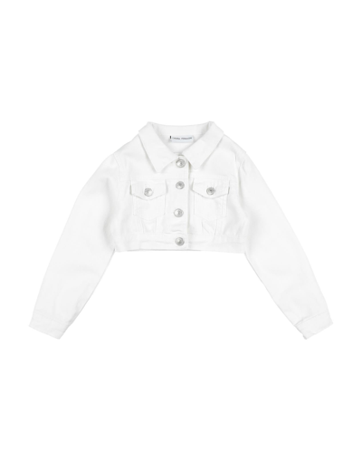 Chiara Ferragni Kids' Denim Outerwear In White