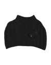 Miss Blumarine Toddler Girl Cape Black Size 6 Viscose, Wool, Polyamide, Cashmere In Black