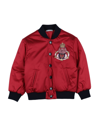 Dolce & Gabbana Kids' Jackets In Brick Red