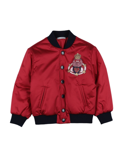 Dolce & Gabbana Babies' Jackets In Brick Red