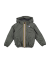 K-way Kids' Jackets In Military Green