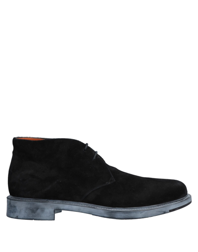 Santoni Ankle Boots In Black