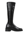 E8 BY MIISTA E8 BY MIISTA WOMAN KNEE BOOTS BLACK SIZE 8.5 SOFT LEATHER, TEXTILE FIBERS,17130228AA 15