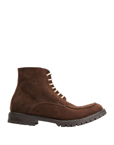 8 By Yoox Ankle Boots In Brown