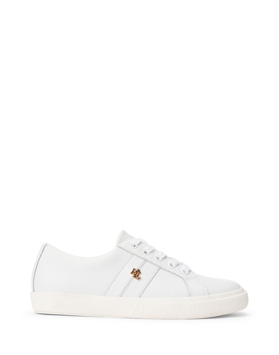 LAUREN RALPH LAUREN LAUREN RALPH LAUREN JANSON II LEATHER SNEAKER WOMAN SNEAKERS WHITE SIZE 7 BOVINE LEATHER,17134506BB 11