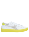 DIADORA DIADORA HERITAGE WOMAN SNEAKERS YELLOW SIZE 6.5 SOFT LEATHER,17043134QU 6