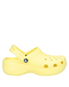 Crocs Platform Sling-back Mules In Yellow