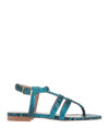 Twinset Toe Strap Sandals In Green